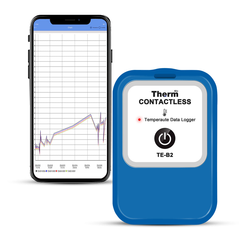 ThermElc TE-B2 Single Use Data Logger 129600 Points CSV Report