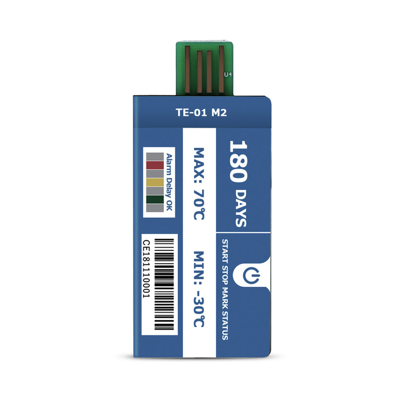 ThermElc TE-01 M2 Single Use Data Logger 129600 Points CSV Report