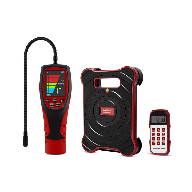 Aprvtio ALD-200 PRO Heat Diode Refrigerant Leak Detector and Refrigerant Scale for Air Conditioner Repair