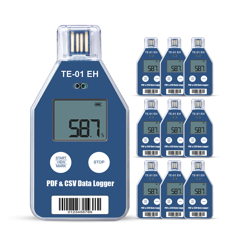 ThermElc TE-01 EH Single Use Temperature And Humidity Data Logger with LCD display