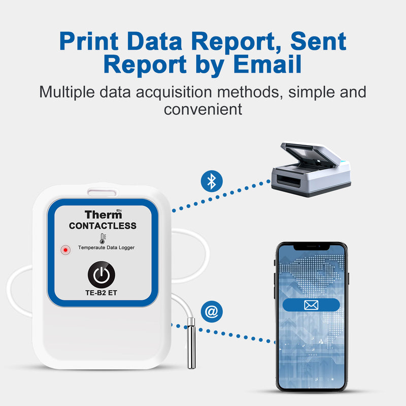 ThermElc TE-B2 ET Bluetooth Vaccine Temperature Data Logger with External probe