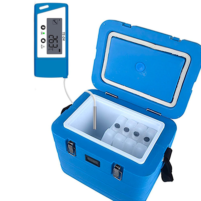 ThermElc TE-04 ET Temperature Probe Data Logger with External Probe -30℃~70℃, Mark, Pause, Large LCD Display