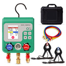 Aprvtio AHTS-100S 12CFM Complete HVAC Tool Kit with Digital Manifold, K-type Thermometer, Refrigerant Leak Detector, Dual Stage DC 12CFM Vacuum Pump, Bluetooth Refrigerant Scale with Bubble Level