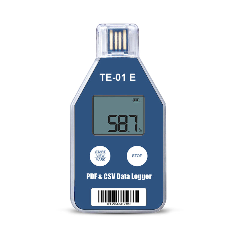 ThermElc TE-01 E Single-use Temperature Recorder Data Logger PDF and CSV Report