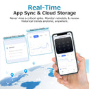 Carefor Upgraded CF‑60 PP SMART Handheld Air Quality Monitor, 16‑in‑1 Air Pollution Detector with Real‑Time App Tracking, 12‑Hour On‑Screen Charts, Rechargeable Long‑Standby Battery for Home&Workplace