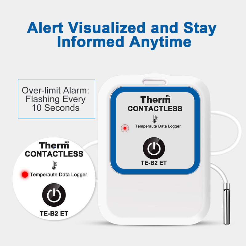 ThermElc TE-B2 ET Bluetooth Vaccine Temperature Data Logger with External probe