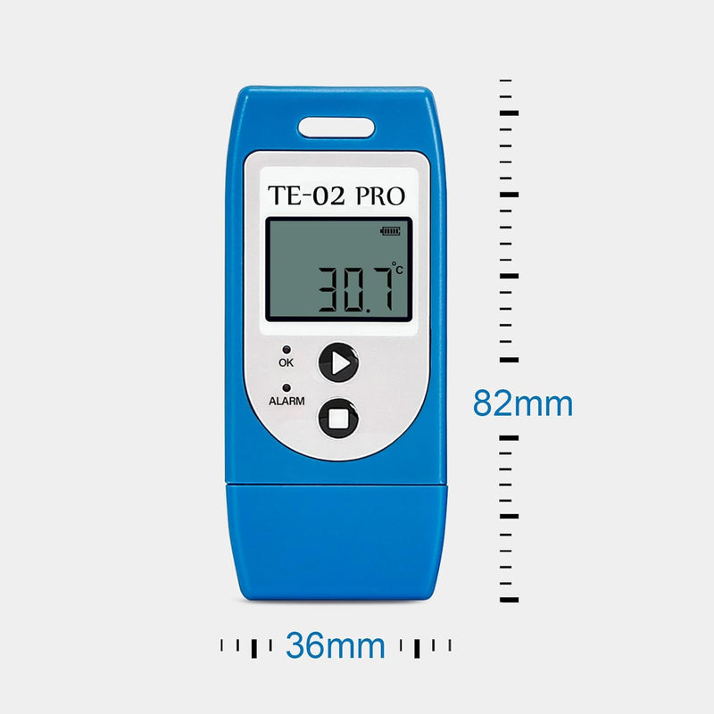 ThermElc  TE-02 PRO Waterproof Temperature Data Logger with PDF&CSV Reports Easy-use