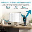 Carefor CF‑60 PP Handheld Air Quality Monitor with On‑Device Data Charts and Exportable Reports, Portable 16‑in‑1 Detector for AQI, CO2, TVOC, HCHO, PM2.5/10/1.0, Pollen etc. Professional Air Analyser