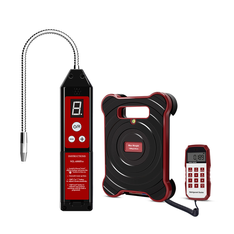 Aprvtio WJL-6000 PRO Refrigerant Leak Detector and Refrigerant Scale for HVAC Air Conditioner Repair