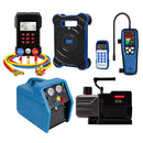 Aprvtio AHTS-200S 6CFM HVAC System Recovery and Repair Tools with Digital Manifold, Temperature Clamps, Refrigerant Leak Detector, Dual Stage 6 CFM Cordless Vacuum Pump, Bluetooth Refrigerant Scale