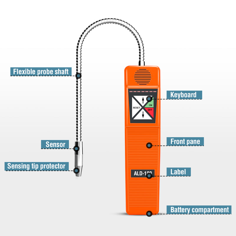 Aprvtio ALD-100 Freon Leak Detector Halogen Gas Tester HVAC AC Sniffer